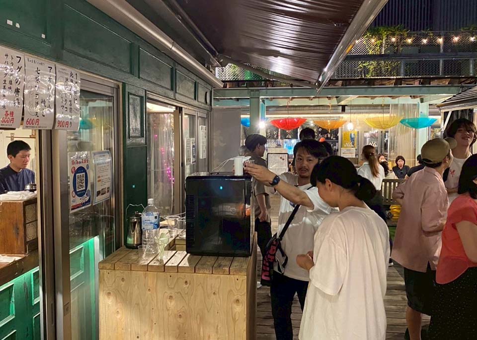 日本酒×魚オツマミの屋外コラボイベント